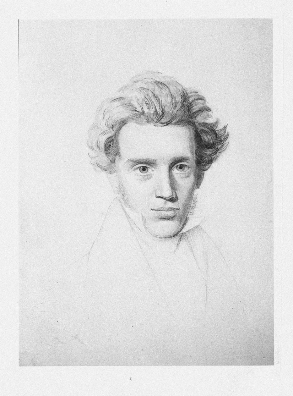 Søren Kierkegaard 1813-1855, c. 1840 af Niels Christian Kierkegaard