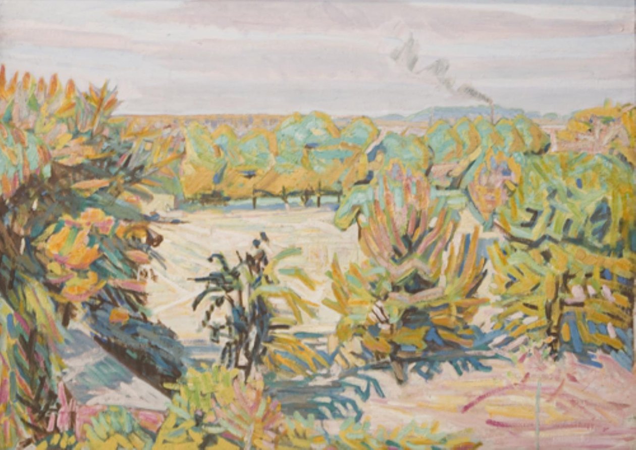 En Have set fra Kunstnerens Bolig. Efterår af Niels Larsen Stevns