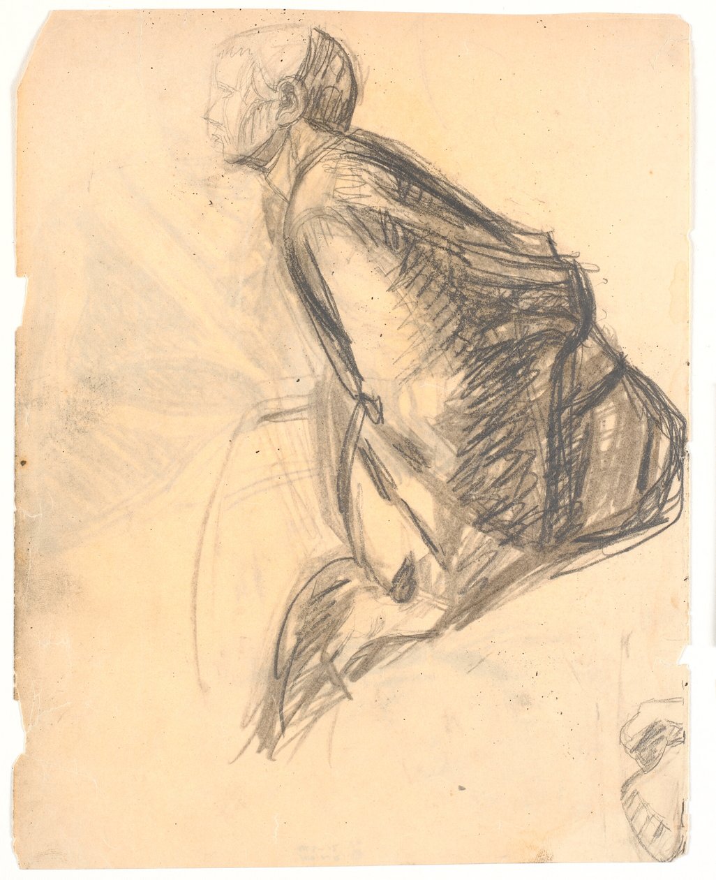 Figurstudie til maleriet "Maria salver Kristi fødder", 1907. Apostel nr. 3 t.h. i billedet af Niels Larsen Stevns