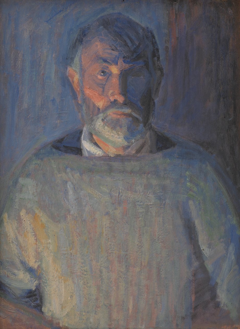 Portræt af kunstneren. Lampelys af Niels Larsen Stevns