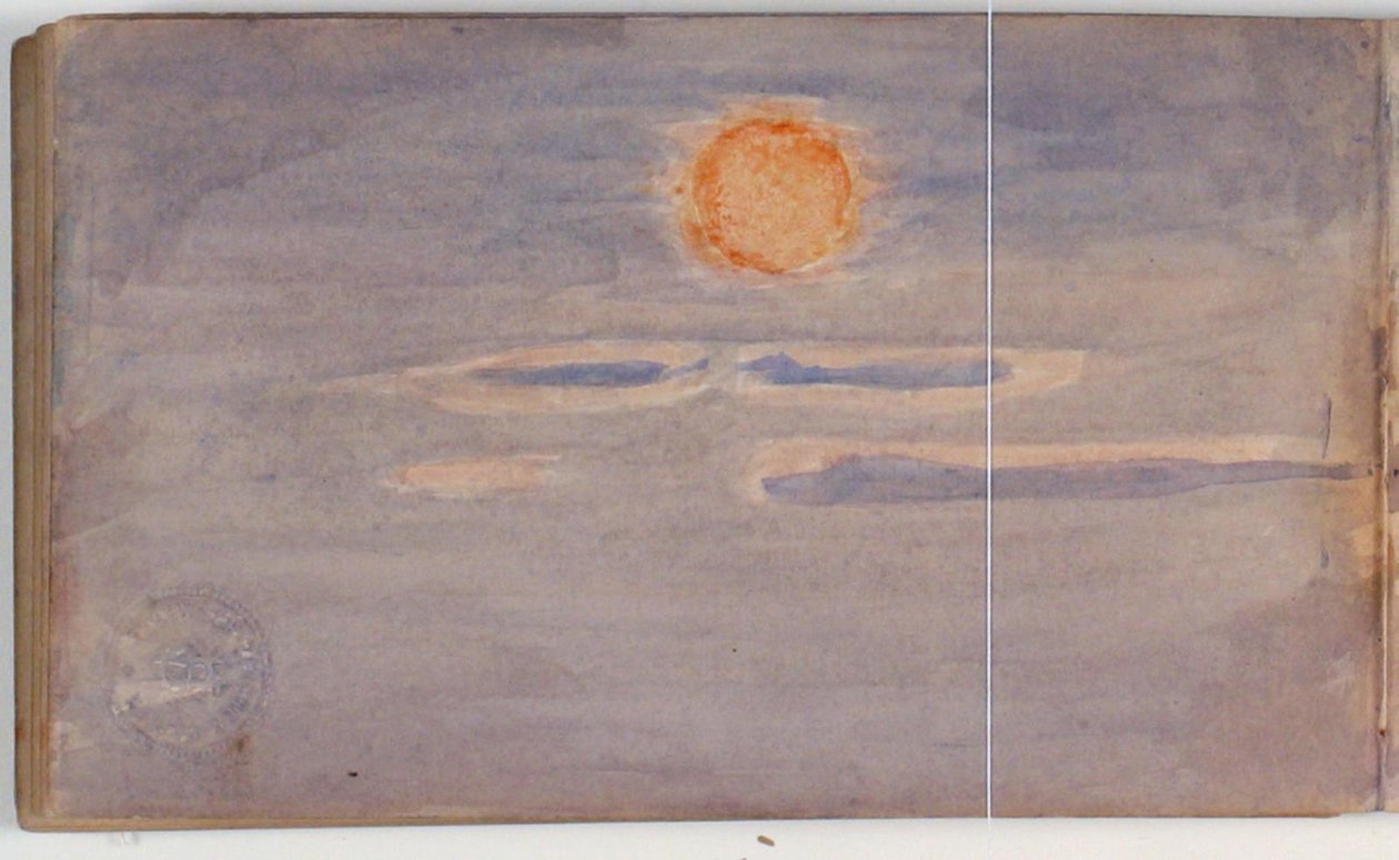 Skystudie med solnedgang af Niels Larsen Stevns