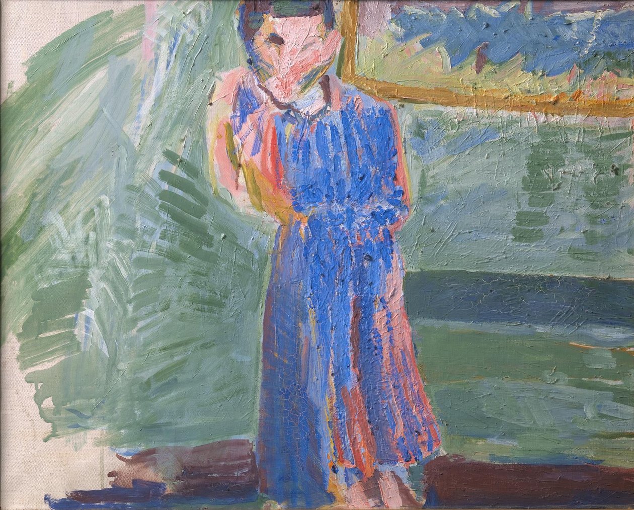 Stående Figur, Blå Kjole af Niels Larsen Stevns
