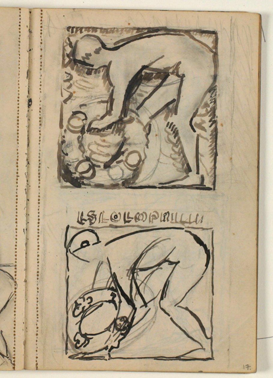 Udkast til Poul S. Christiansens gravmæle af Niels Larsen Stevns