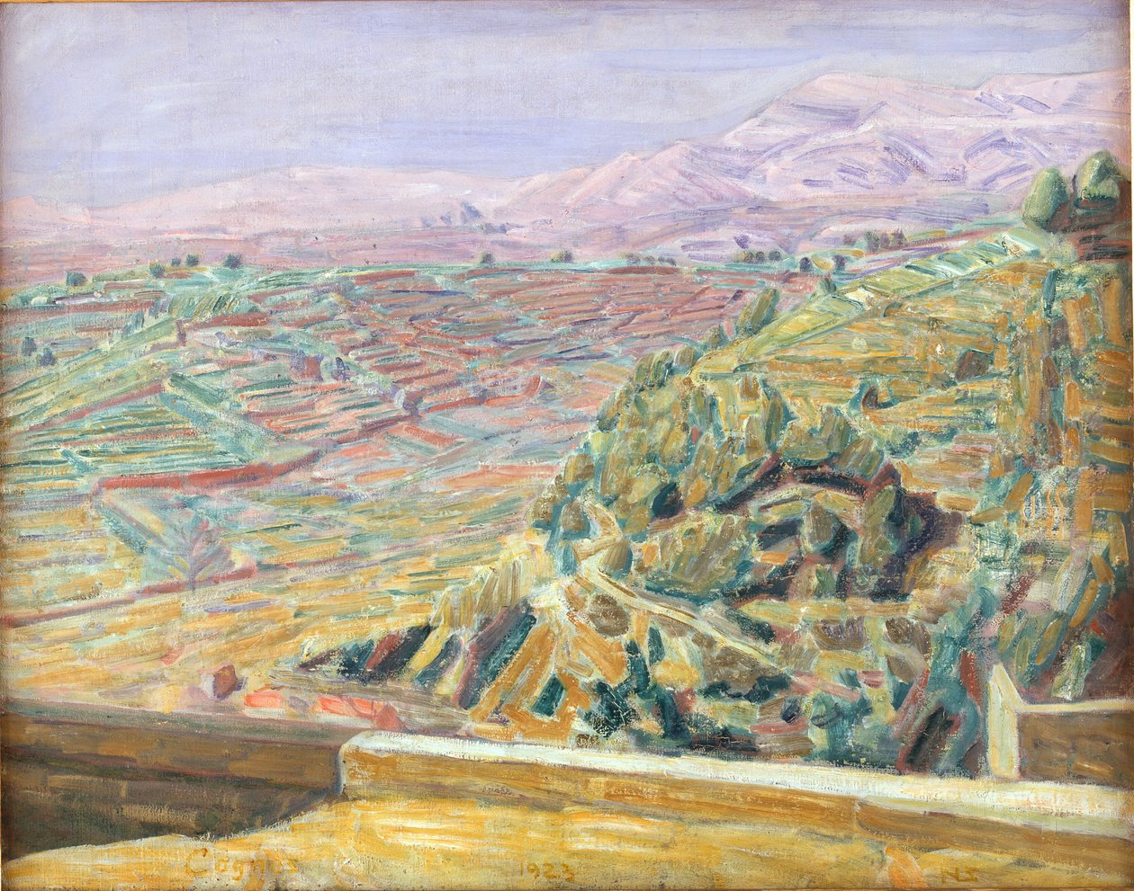 Udsigt fra Slotspladsen, Cagnes af Niels Larsen Stevns