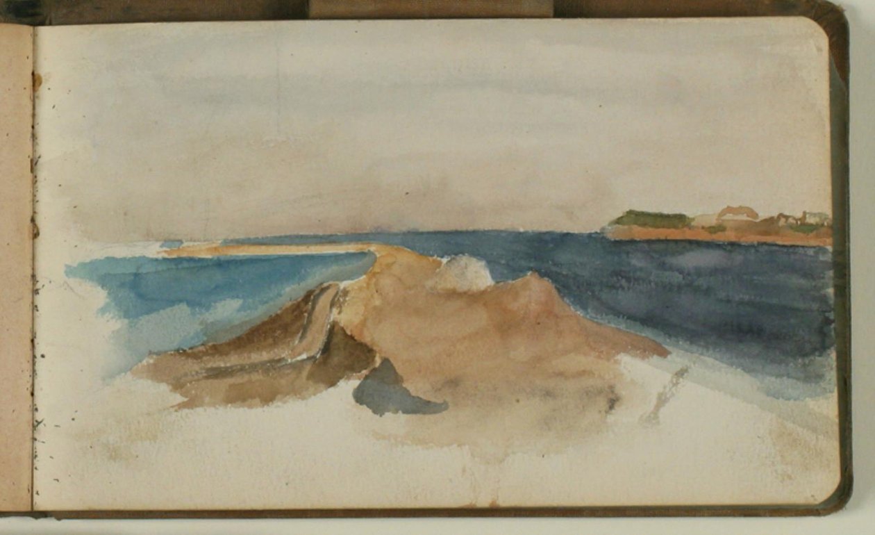Udsigt over Øresund, ved at af fortene af Niels Larsen Stevns