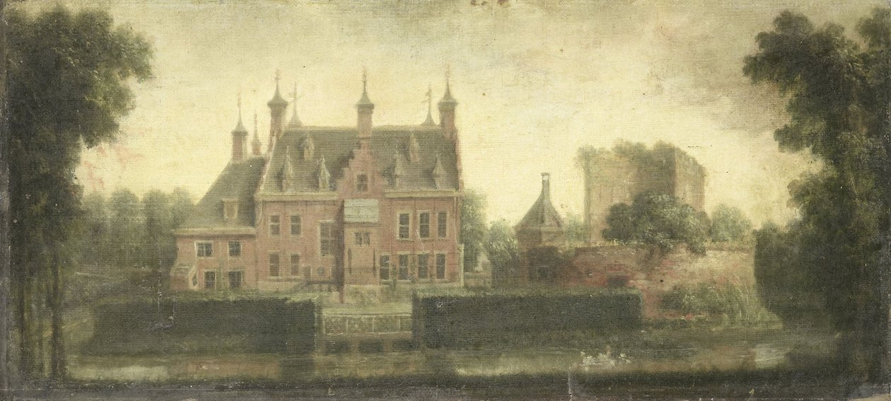 Slottet Nieuw Teylingen, ca. 1785 (olie på lærred) af Niels Rode