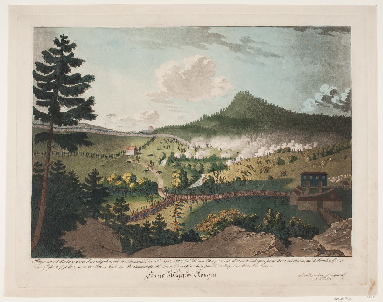Fægtning ved Berbyegaard i Enningdalen, ved Frederichshald, den 12. september 1808 af Niels Truslew