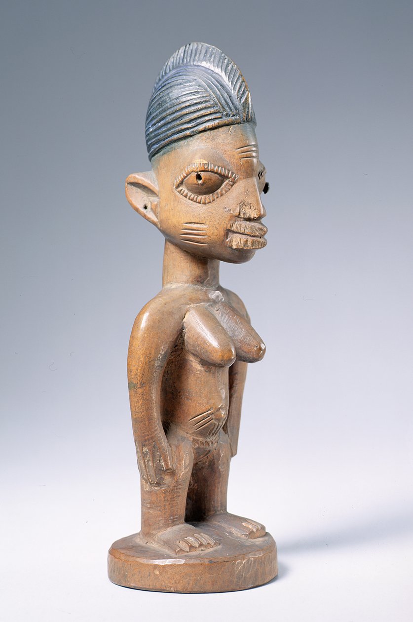 Ere Ibeji Mindefigur, Yoruba-kultur (træ) (se også 181682) af Nigerian