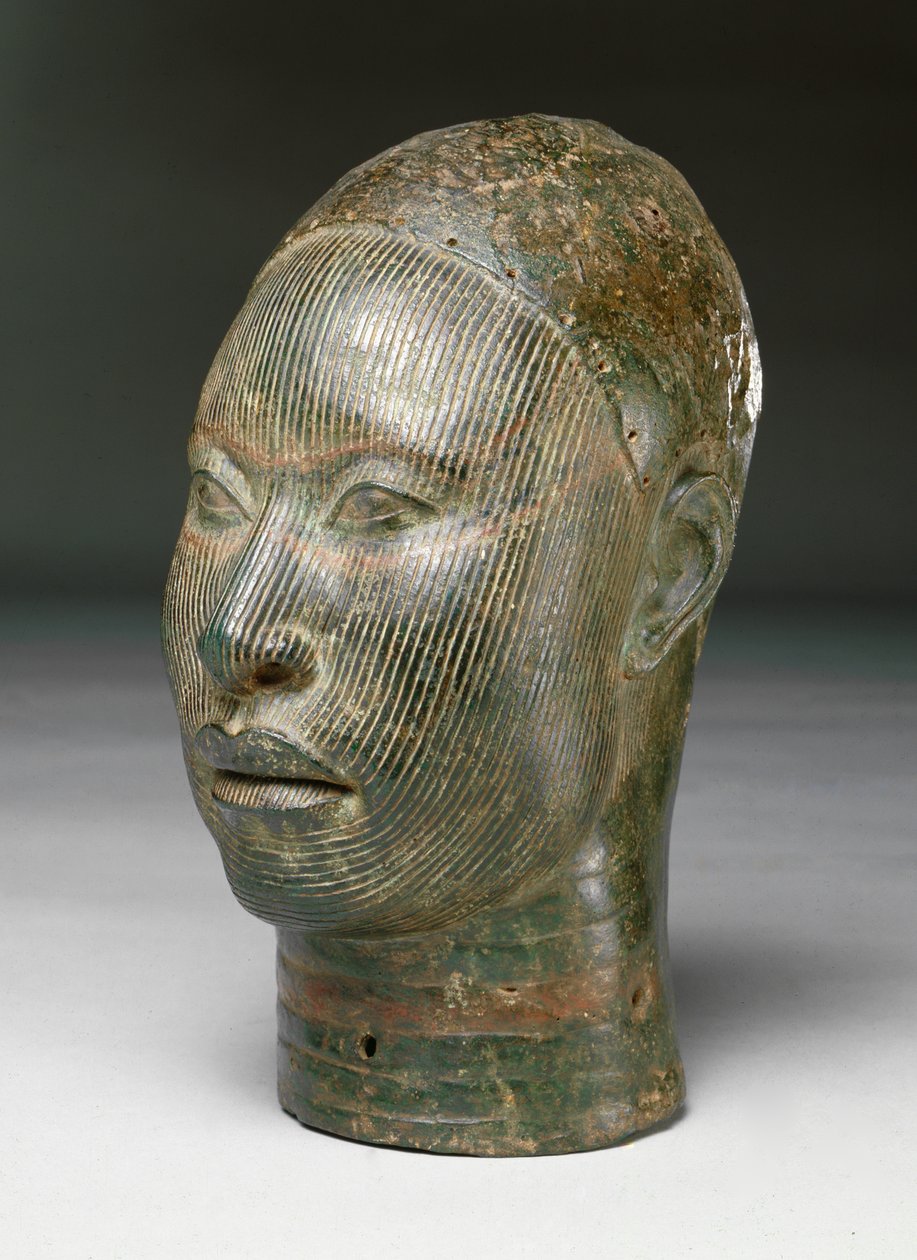 Oni, leder af en konge, Ife, 12. - 15. århundrede (bronze) (se også 412919) af Nigerian