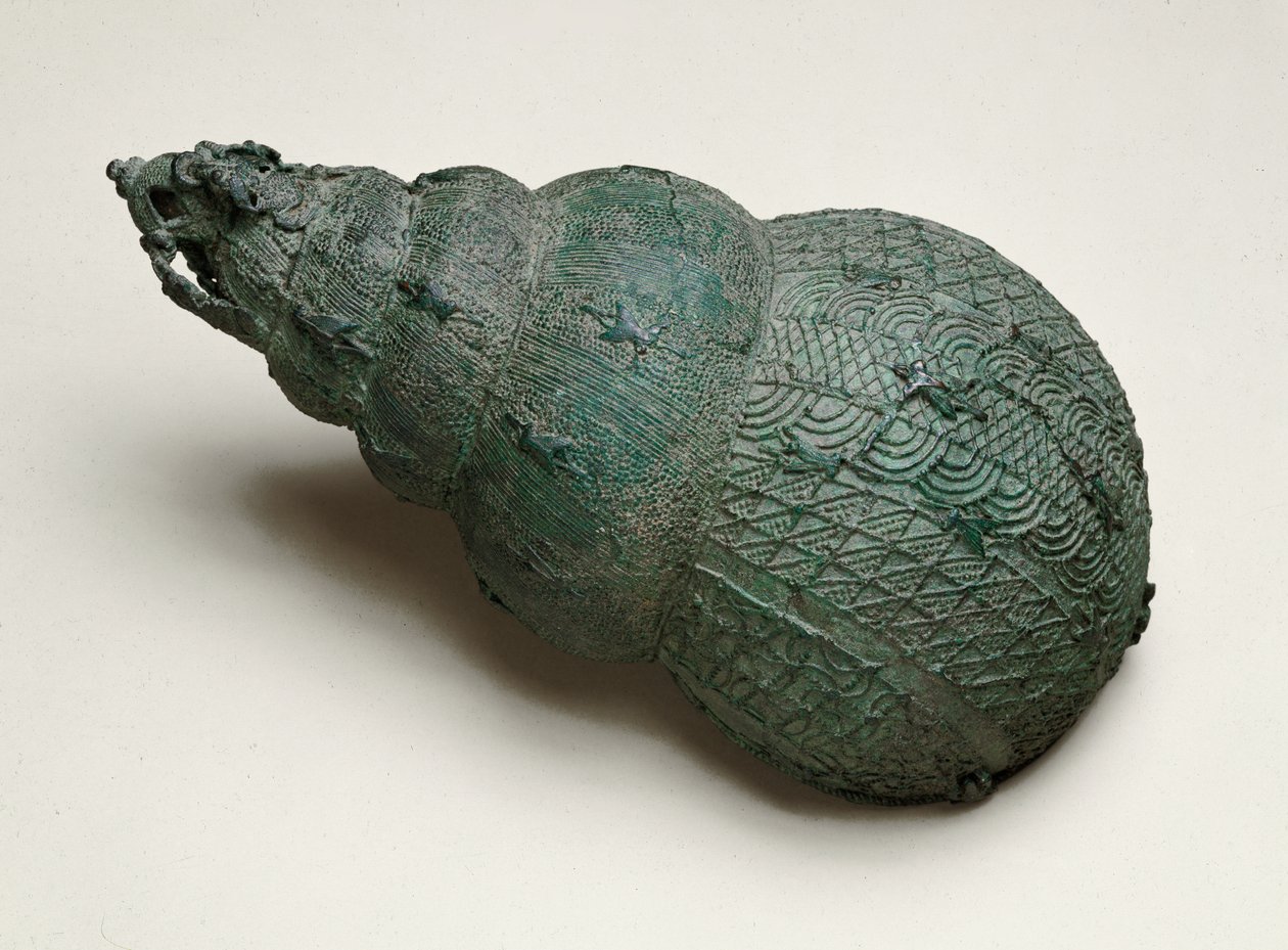 Fartøj i form af en skal, Igbo-Ukwu, 9. - 10. århundrede (blybronze) af Nigerian