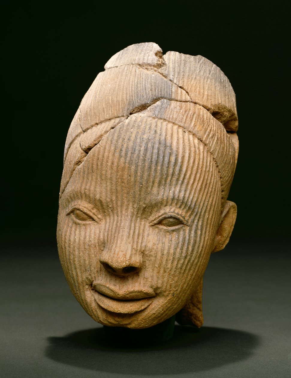 Hoved fra en figur, Owo (terracotta) af Nigerian