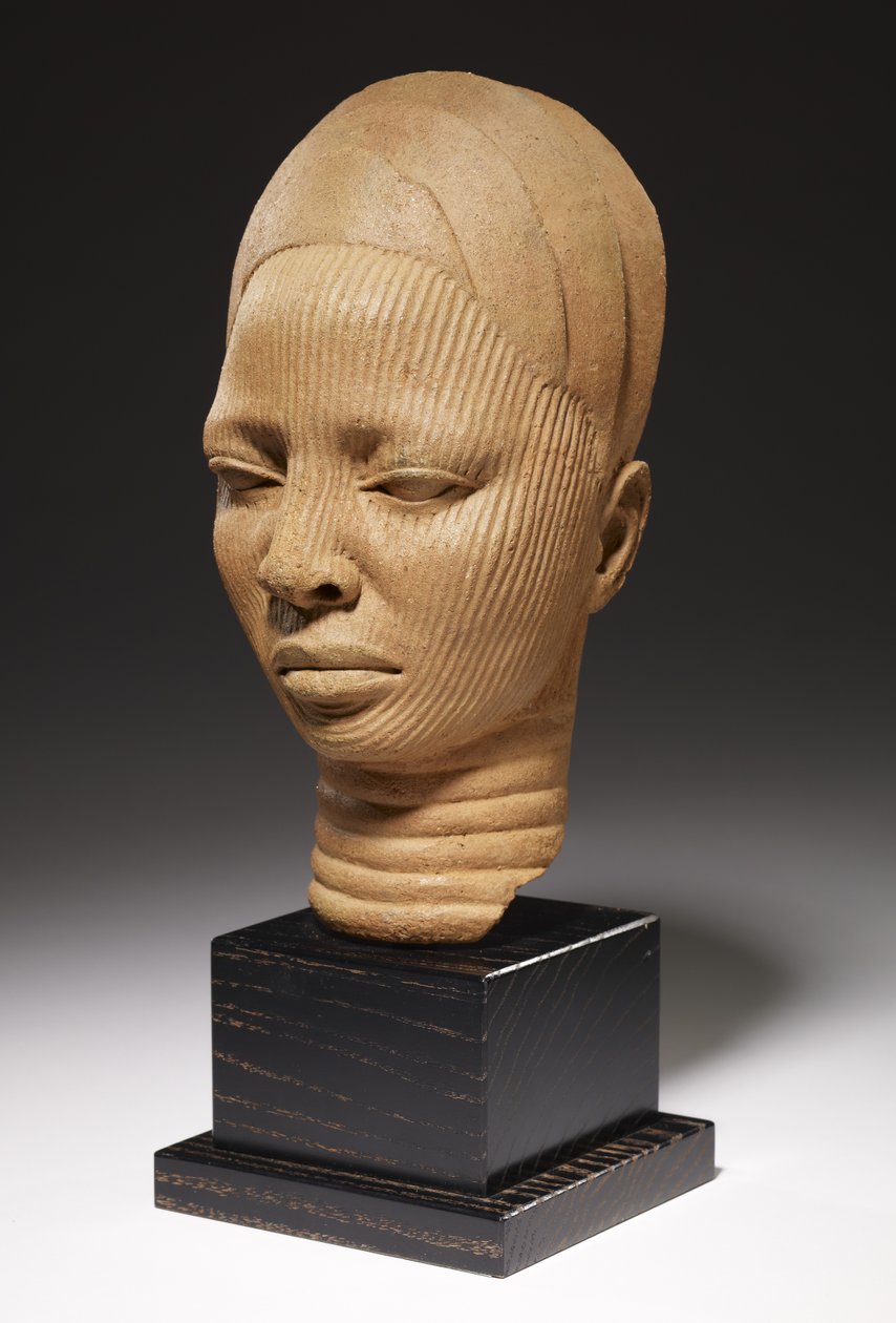 Shrine Head, Yoruba Culture, Nigeria (terracotta) af Nigerian