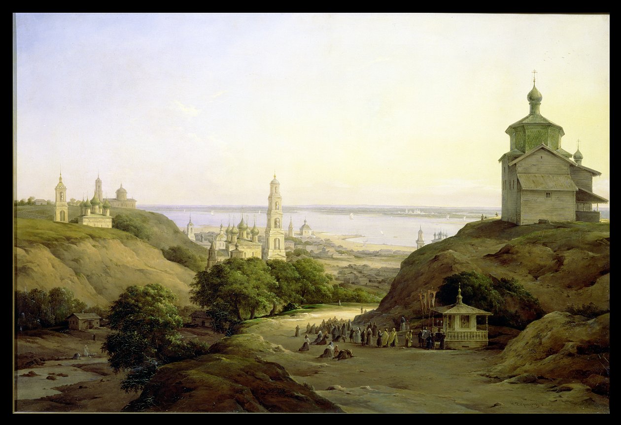 Viav af Yuryevets, han Volga, 1851 af Nikanor Grigor