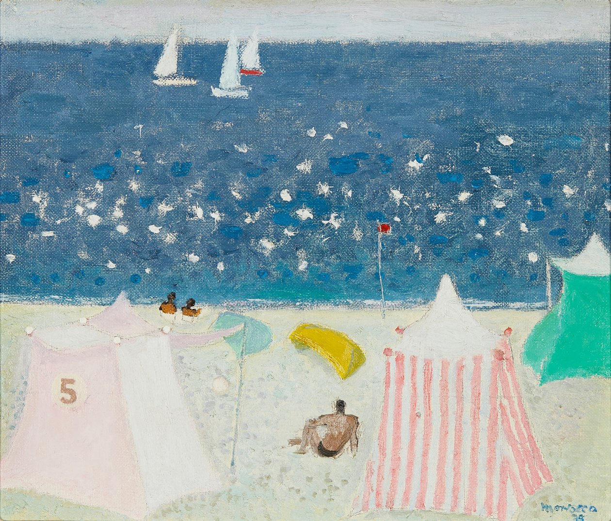 Sparkling Sea, Le Croisic (olie på lærred) af Nikifor Stepanovich Krylov