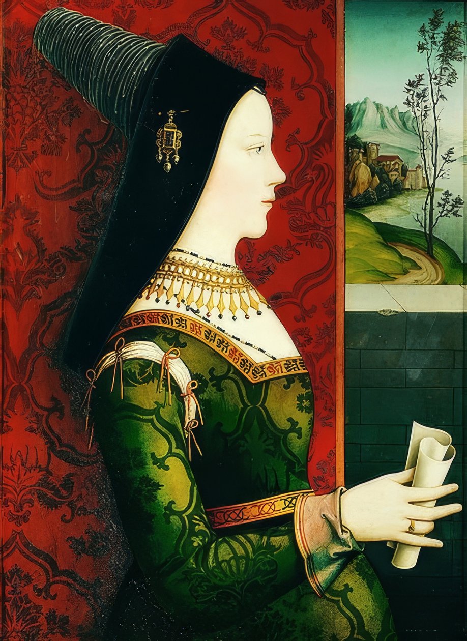 Portræt af hertuginde Maria af Bourgogne (1457-1482). Omkring 1500 af Niklas Reiser