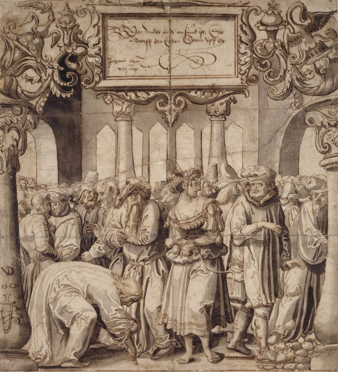 Kvinden taget i utroskab, 1527 af Niklaus Manuel