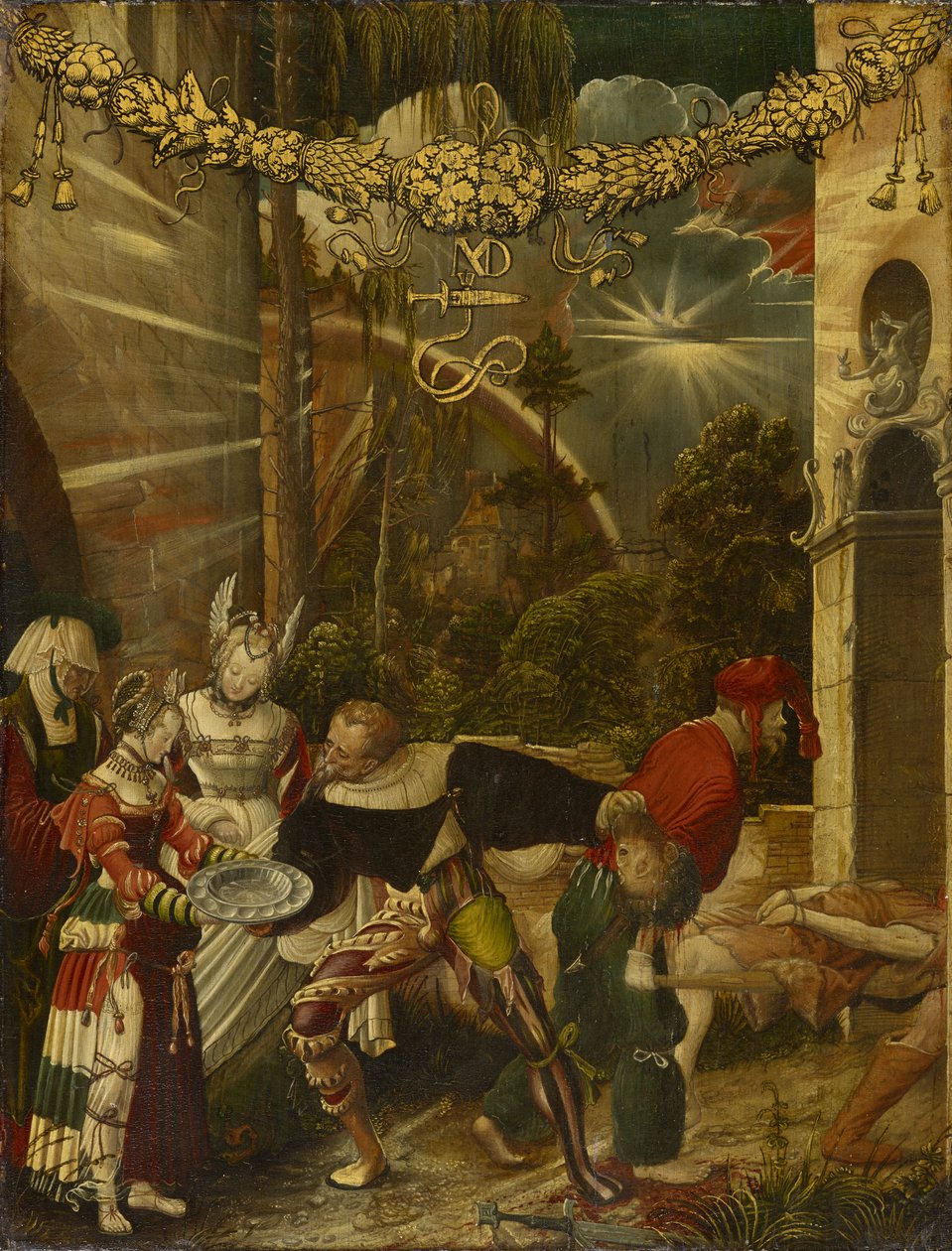 Halshugningen af Johannes Døberen, ca. 1517 (olie på fyrretræ) af Niklaus Manuel