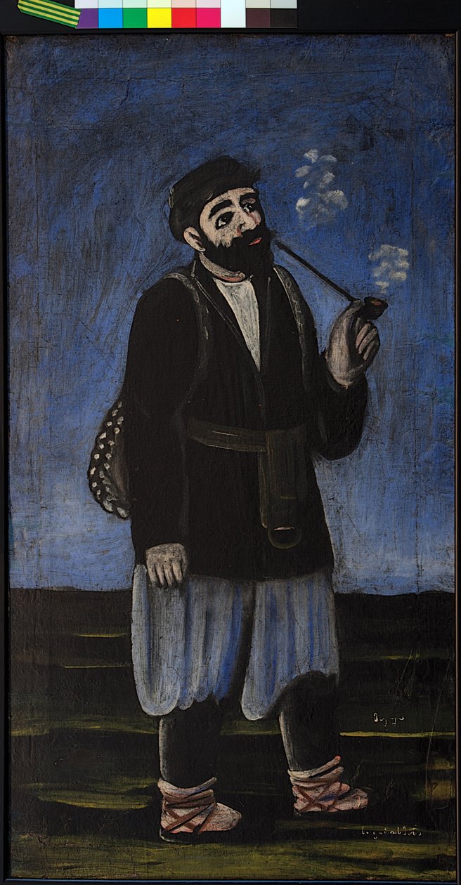 Porter Soso par Pirosmani (Pirosmanashvili), Niko (1862-1918). Olie på voksdug, størrelse: 77x42 af Niko Pirosmanashvili