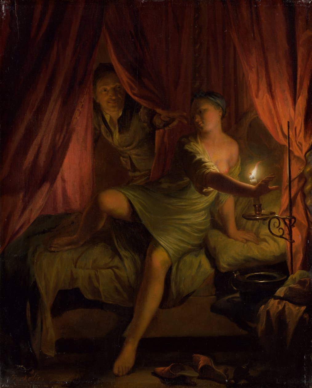 The Imprudence of Candaules, slutningen af det 17.-begyndelsen af det 18. århundrede.. af Nikolaas Verkolje
