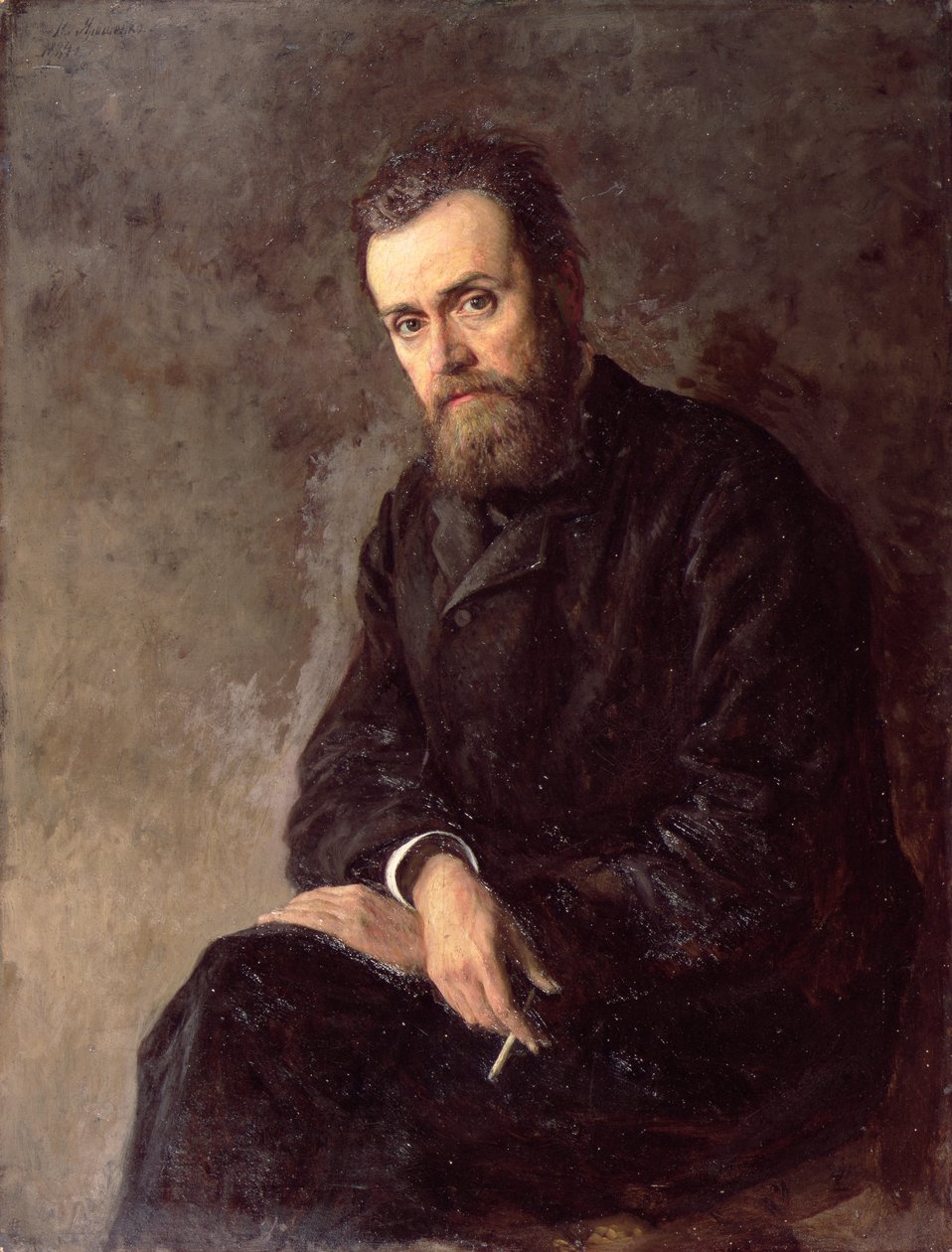 Portræt af Gleb I. Uspensky (1843-1902) 1884 af Nikolai Aleksandrovich Yaroshenko