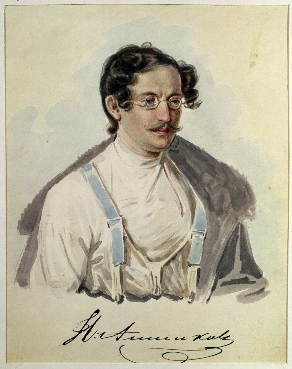 Portræt af Ivan Annenkov (1802-78) i Peter Fængsel, 1836 af Nikolai Alexandrovich Bestuzhev