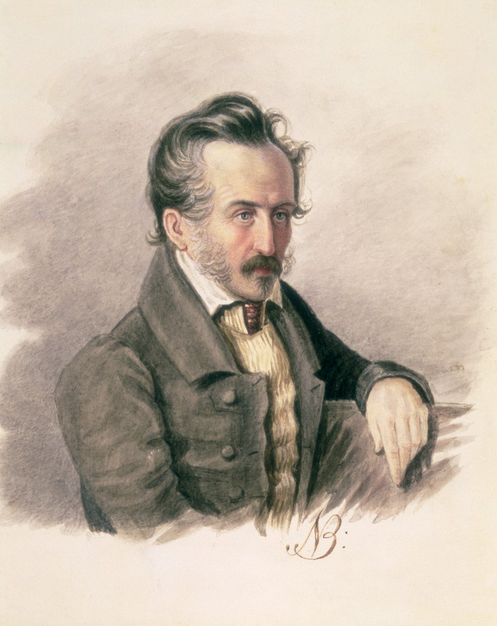 Portræt af Prins Volkonsky, ca. 1849 af Nikolai Alexandrovich Bestuzhev