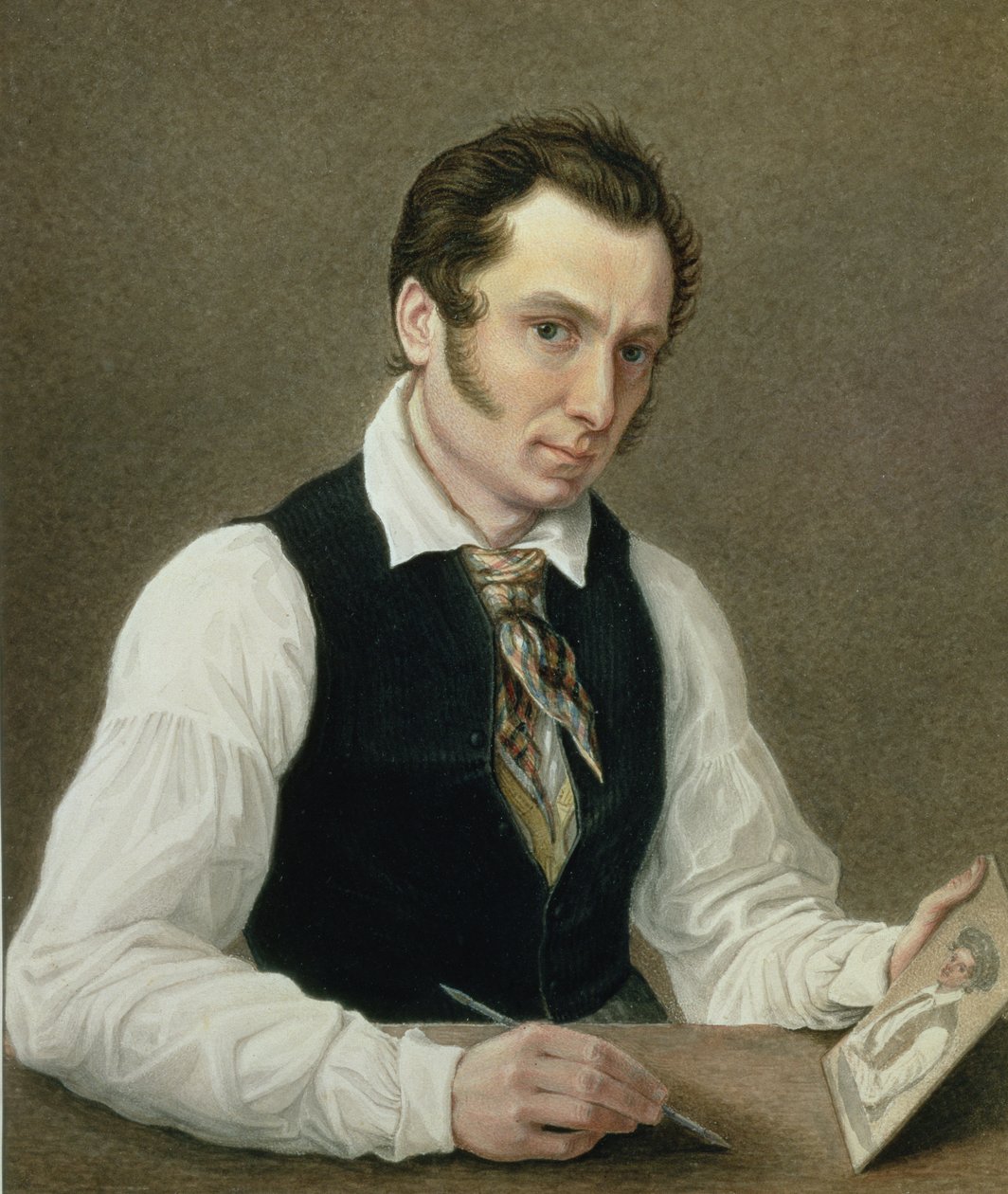 Selvportræt i Peter Fængsel, 1836 af Nikolai Alexandrovich Bestuzhev