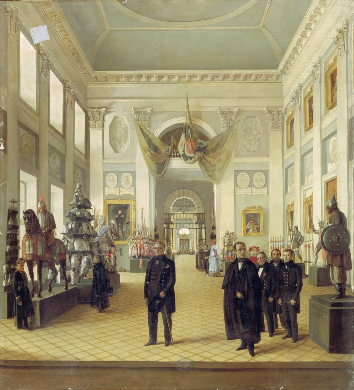 Interiør af våbenkammeret i Kreml, 1844 af Nikolai Alexeyevich Burdin