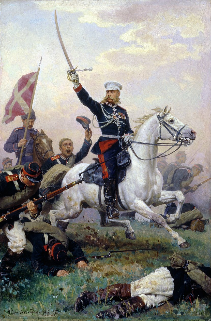 General M.D. Skobelev (1843-82) i den russisk-tyrkiske krig, 1883 af Nikolai Dmitrievich Dmitriev Orenburgsky