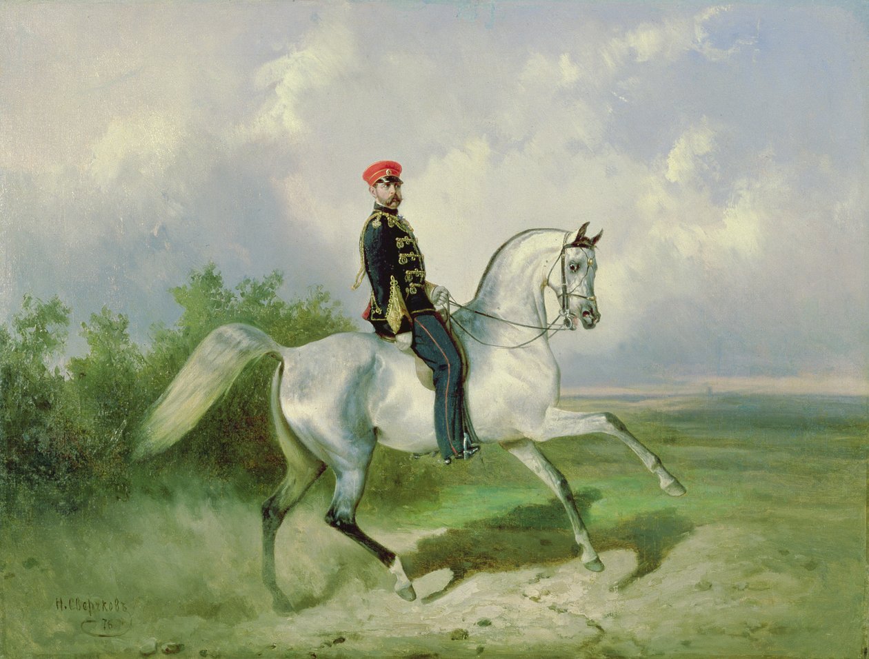 Portræt af kejser Alexander II (1818-81) 1876 af Nikolai Egorevich Sverchkov