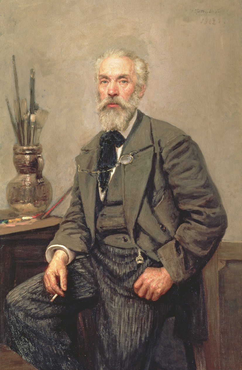 Portræt af Konstantin Apollonovich Savitsky (1844-1905), 1902 af Nikolai Karlovich Grandkovsky