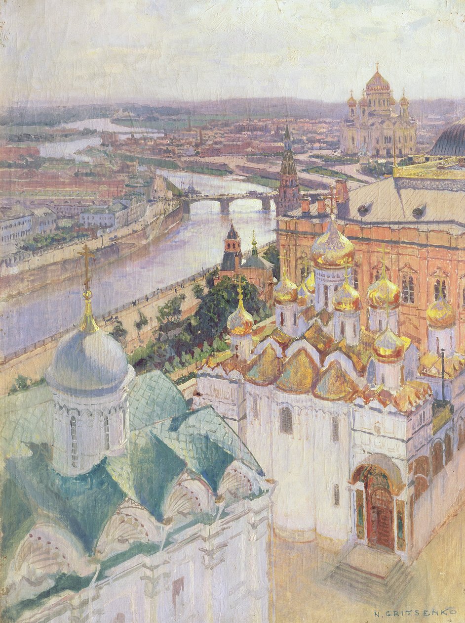 Udsigt over Moskva fra Ivan den Stores klokketårn, 1896 af Nikolai Nikolaevich Gritsenko