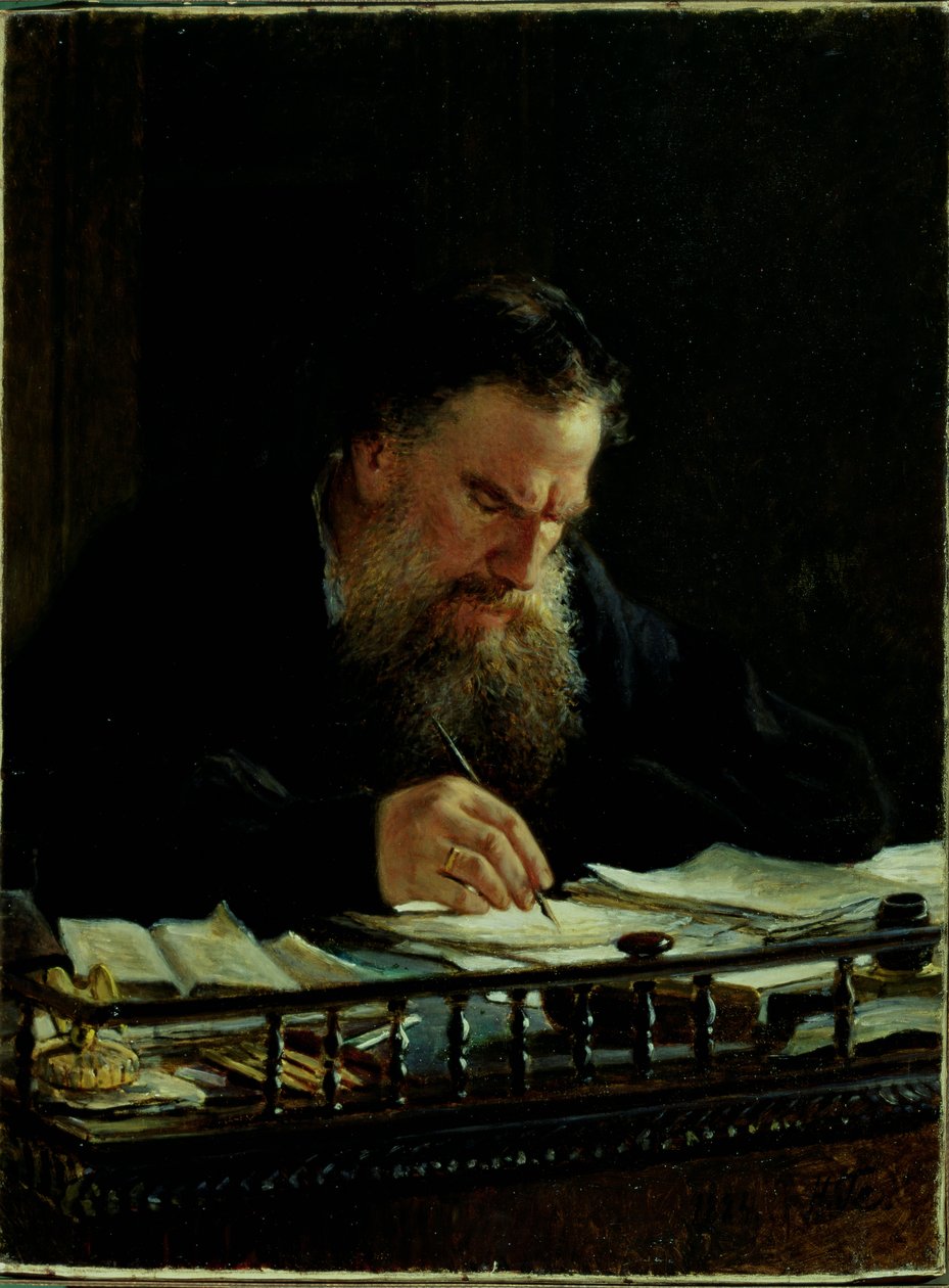 Portræt af Lev Tolstoj (1828-1910) af Nikolai Nikolajevitch Gay