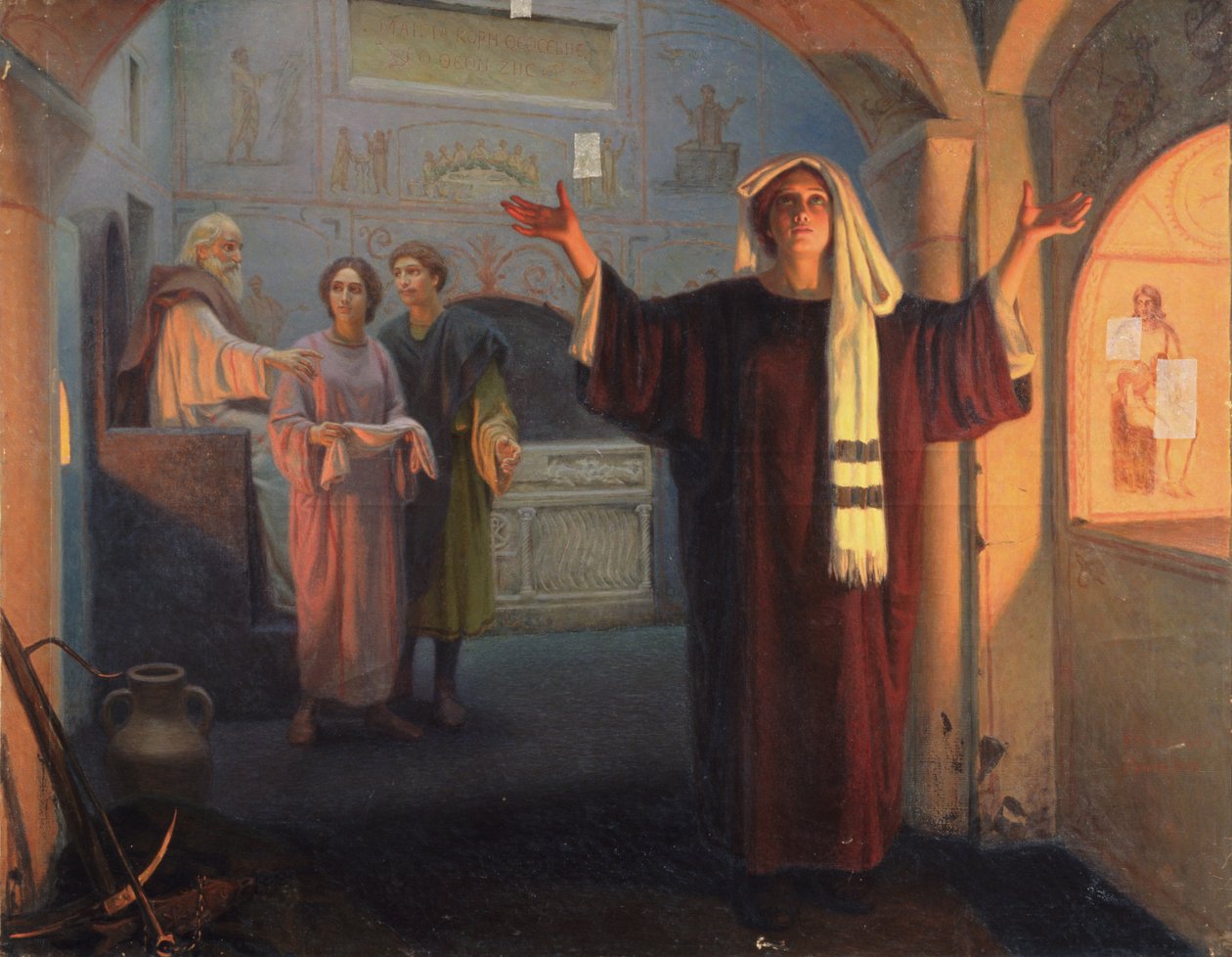 I en katakombe, 1900 af Nikolai Nikolayevich Alexandrov