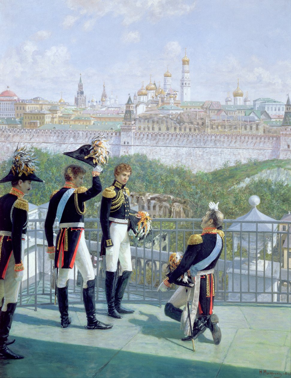 Den preussiske kong Friedrich Wilhelm II (1744-97) takkede Moskva, 1896 af Nikolai Sergeyevich Matveyev