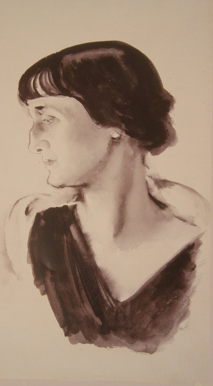Portræt af digteren Ana Akhmatova 1889-1966, 1928 af Nikolai Adrianovich Tyrsa