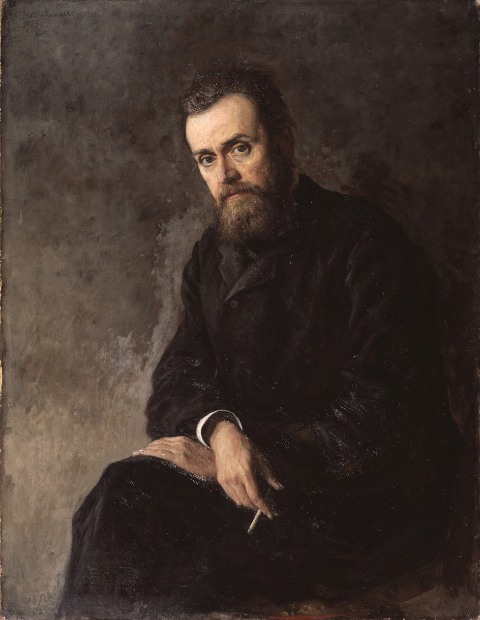 Portræt af forfatteren Gleb Uspensky 1843-1902, 1884 af Nikolai Aleksandrovich Yaroshenko