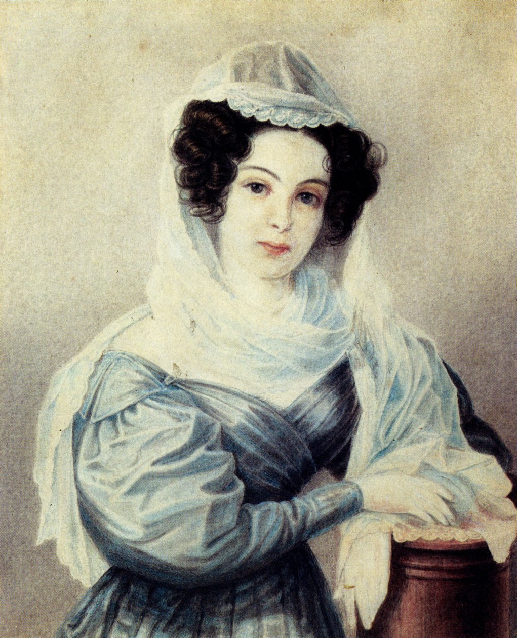 Portræt af Camilla Ivseva Le Danti: 1908-19, kone til December Vasili Ivsev, 18 af Nikolai Alexandrovich Bestuzhev