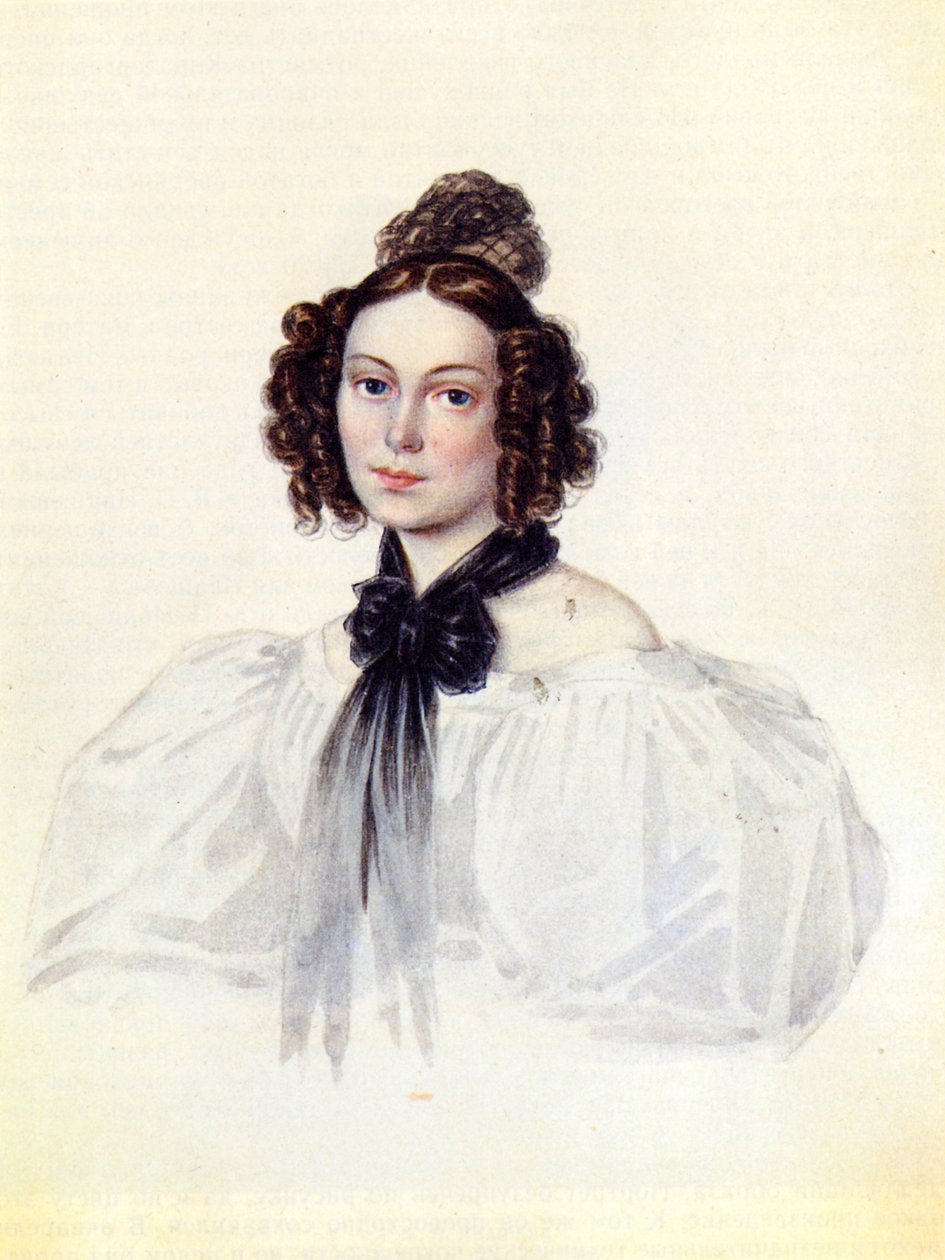 Portræt af Camilla Ivseva Le Danti: 1908-19, kone til December Vasily Ivsev, 181 af Nikolai Alexandrovich Bestuzhev