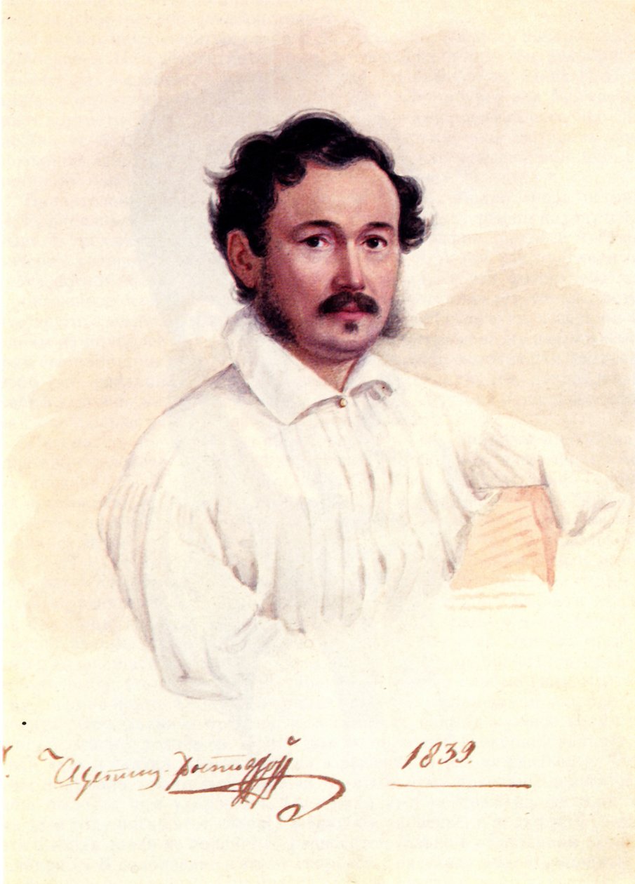 Portræt af decembrist hertug Dmitry Shchepin-Rostovsky 1798-1858, 1839 af Nikolai Alexandrovich Bestuzhev