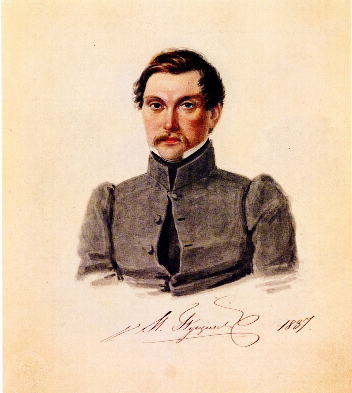 Portræt OP Desmperist Ivan Bush 2-1, 5 af Nikolai Alexandrovich Bestuzhev
