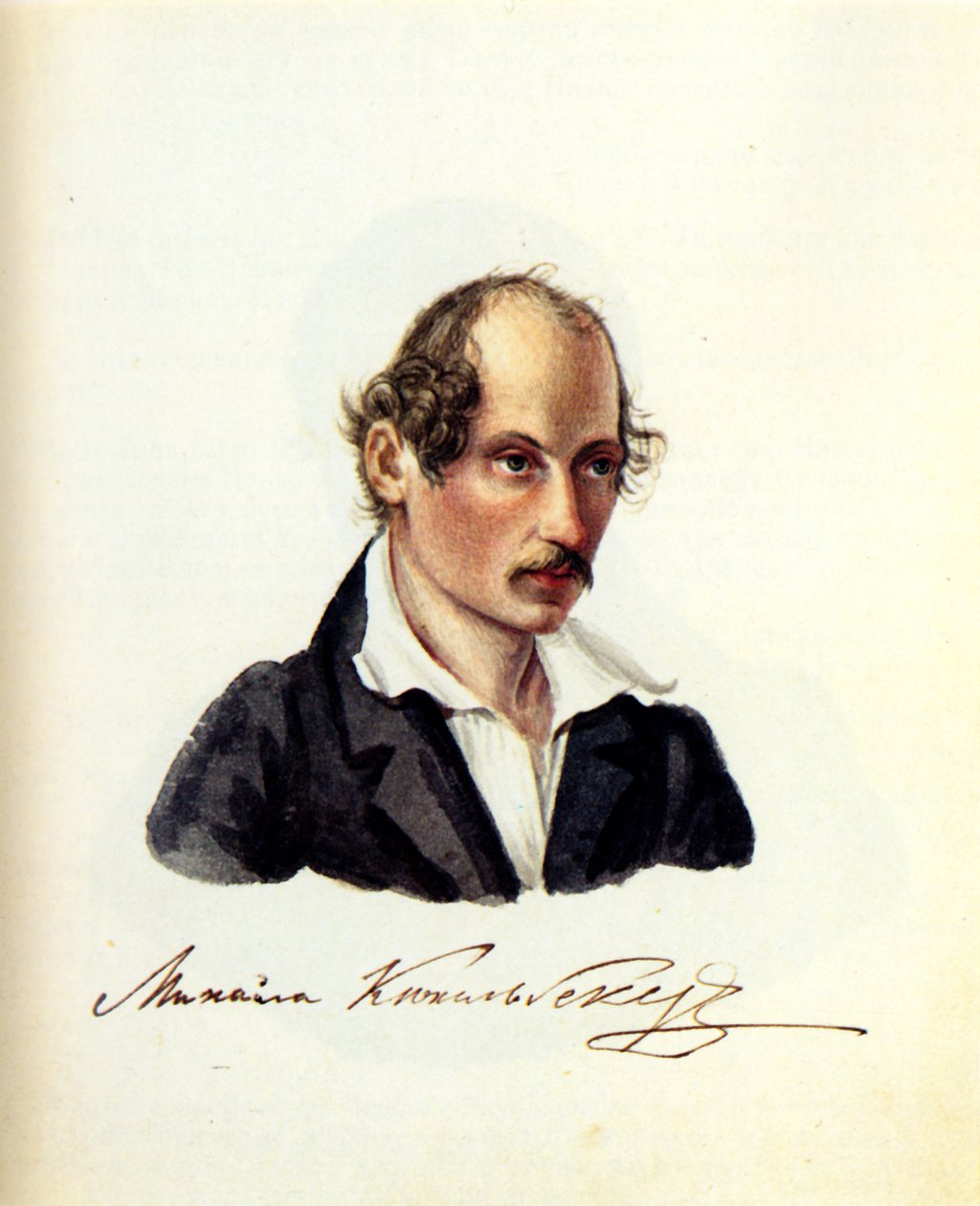 Portræt af Decembrist Mikhail Kuechelbecker 1798-1859, 1831 af Nikolai Alexandrovich Bestuzhev