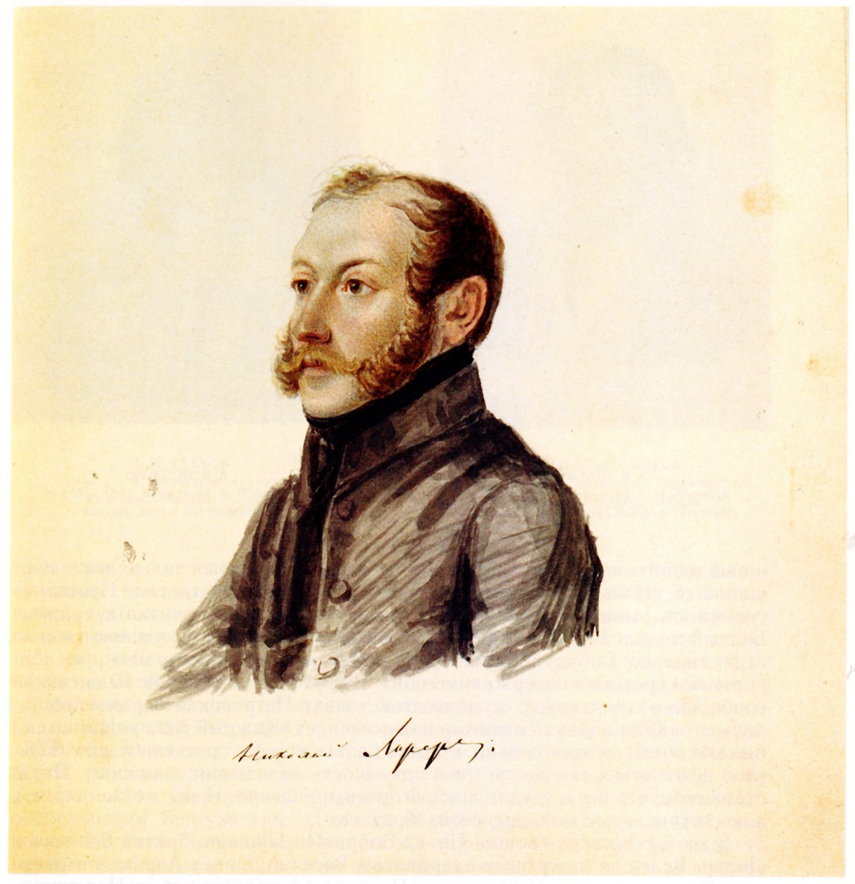 Portræt af Decembrist Nikolai Lorer 1794-1873, 1832-1833 af Nikolai Alexandrovich Bestuzhev