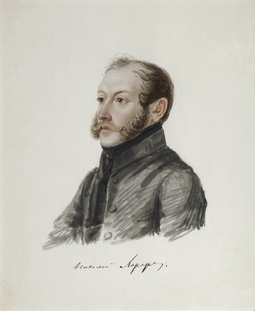 Portræt af Decembrist Nikolai Lorer 1794-1873, 1832-1833 af Nikolai Alexandrovich Bestuzhev