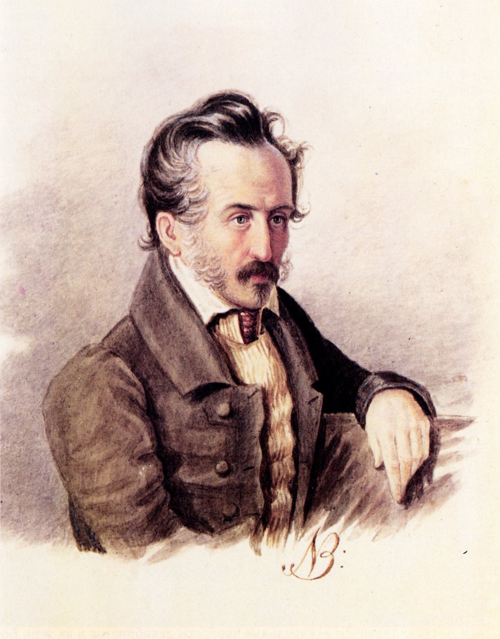Portræt af decembristgreve Sergey Volkonsky 1788-1865, 1840