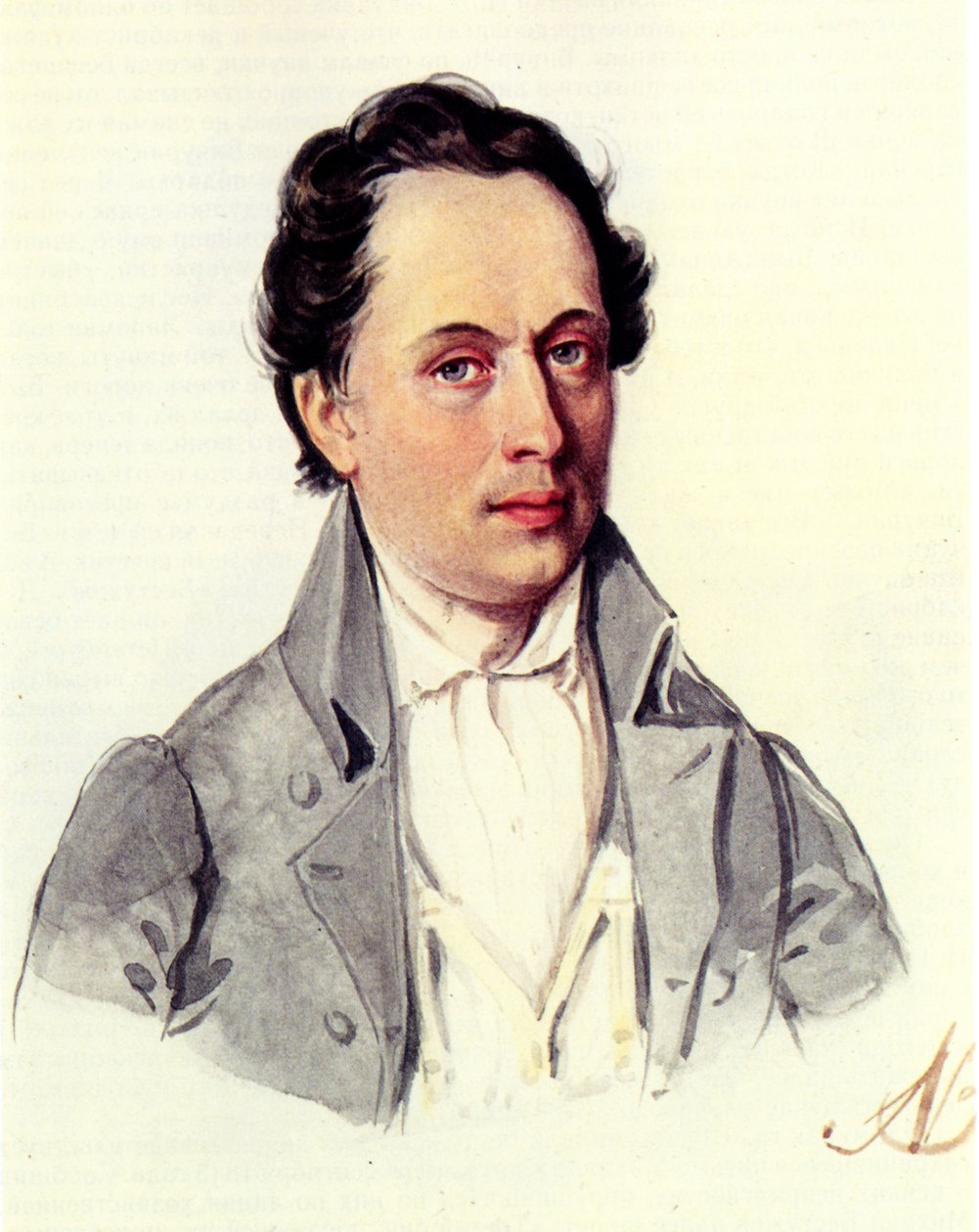 Portræt af Leopold Niemirowski 1810-1883, 1843 af Nikolai Alexandrovich Bestuzhev