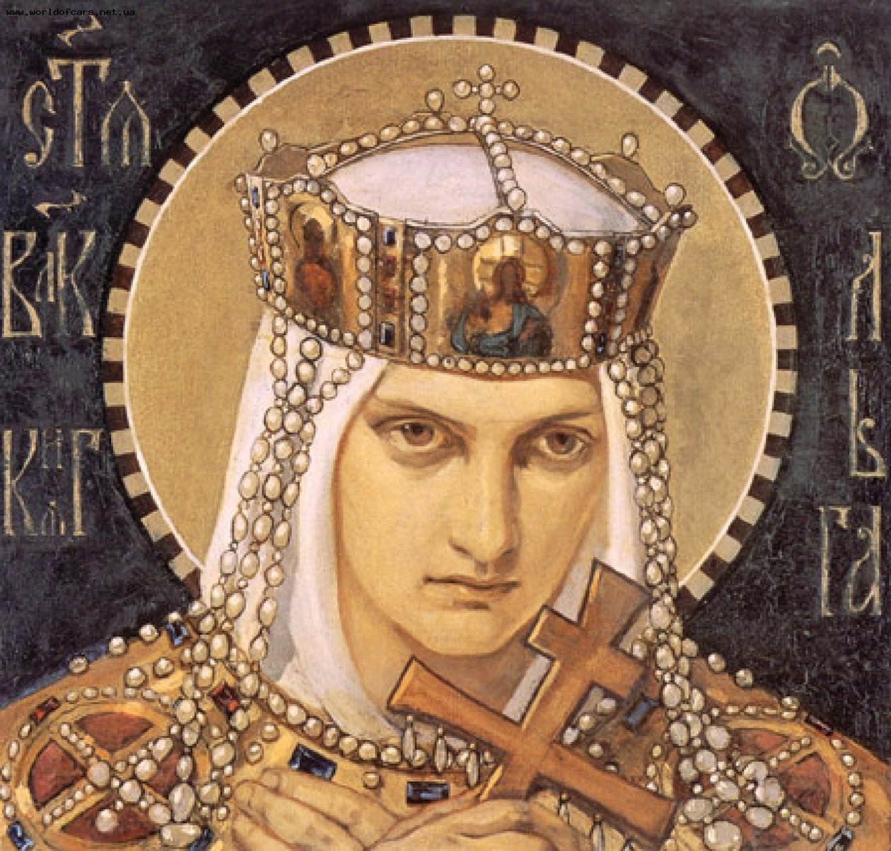 Sankt Olga, prinsesse af Kiev, anden halvdel af det 19. århundrede. af Nikolai Alexandrovich Bruni