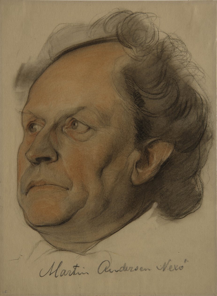 Portrait of Martin Andersen Nexø 1869-1954, 1922 af Nikolai Andreevich Andreev