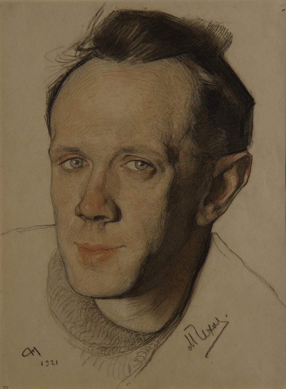 Portræt af Mikhail Alexandrovich Chekhov 1891-1955, 1921 af Nikolai Andreevich Andreev