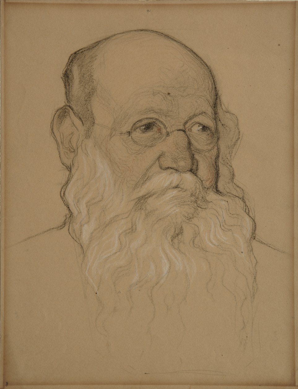 Portræt af den revolutionære grev Pyotr A. Kropotkin 1842-1921, 1920-1921 af Nikolai Andreevich Andreev